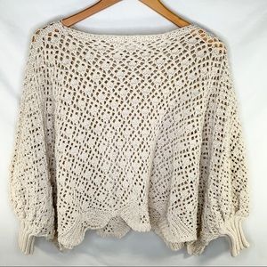 NEW Jessica Simpson Open-Knit Poncho Sweater
